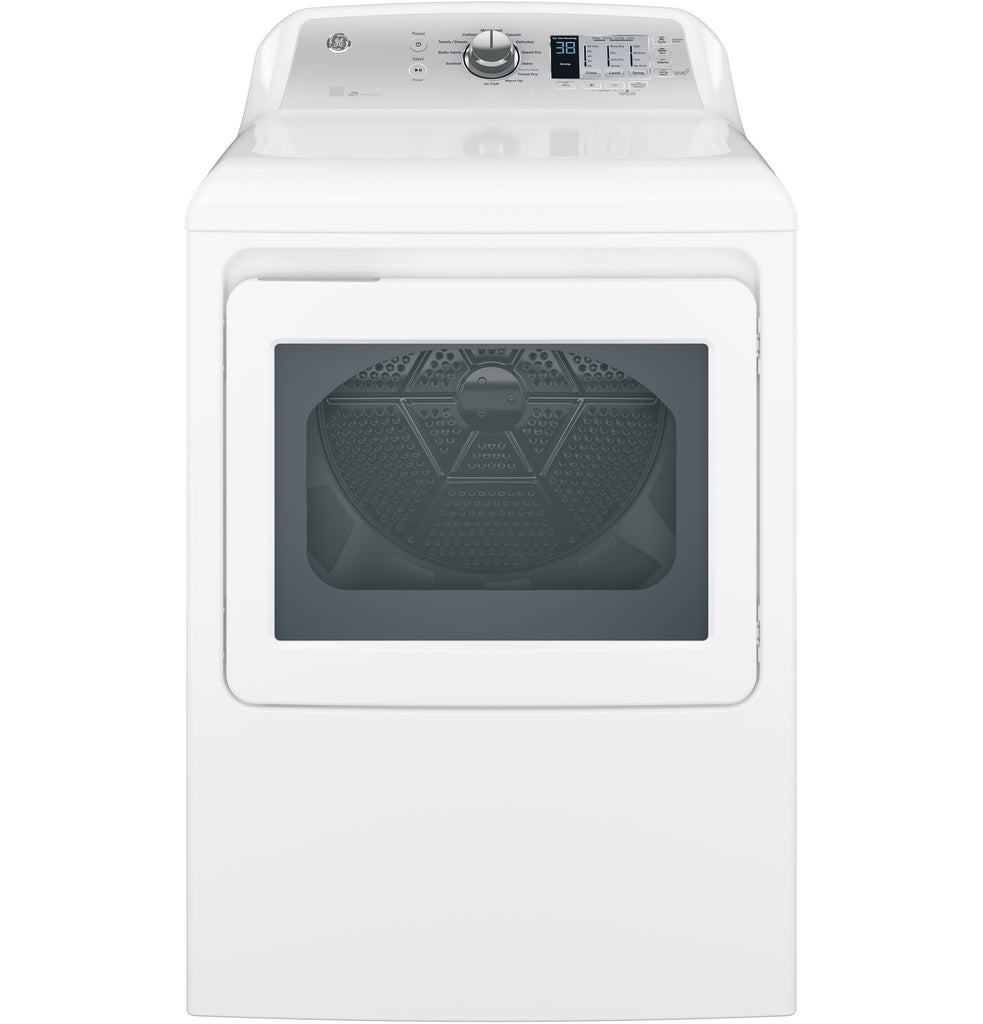 GE® 7.4 cu. ft. Capacity aluminized alloy drum Electric Dryer with HE Sensor Dry