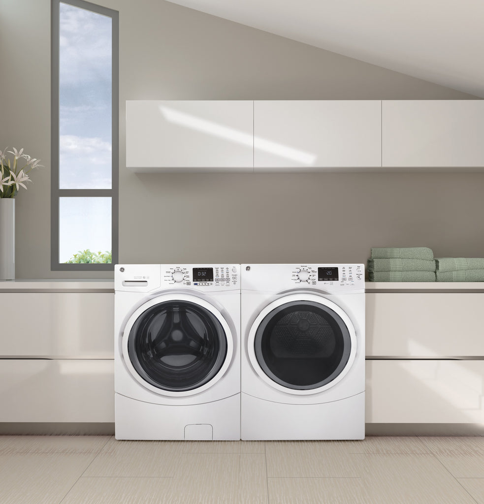 GE® 7.5 cu. ft. Capacity Front Load Electric Dryer with Steam