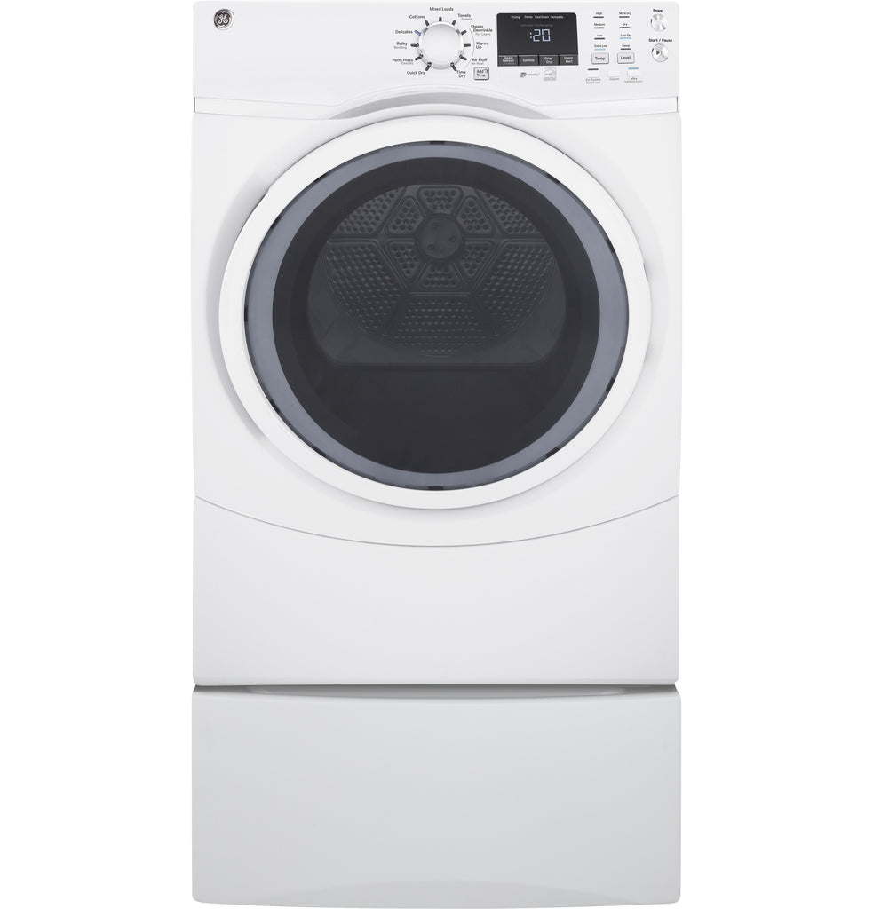 GE® 7.5 cu. ft. Capacity Front Load Electric Dryer with Steam