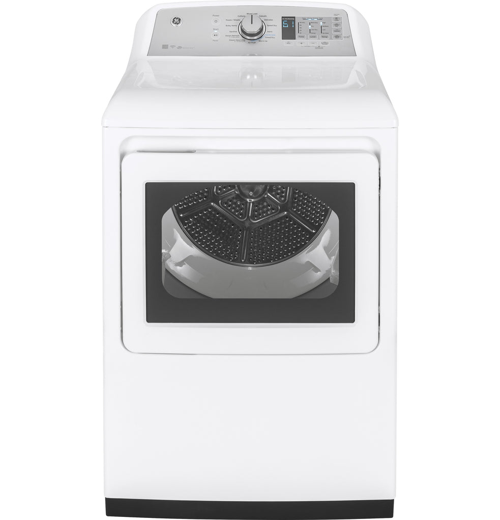 GE® 7.4 cu. ft. Capacity Smart aluminized alloy drum Electric Dryer with HE Sensor Dry