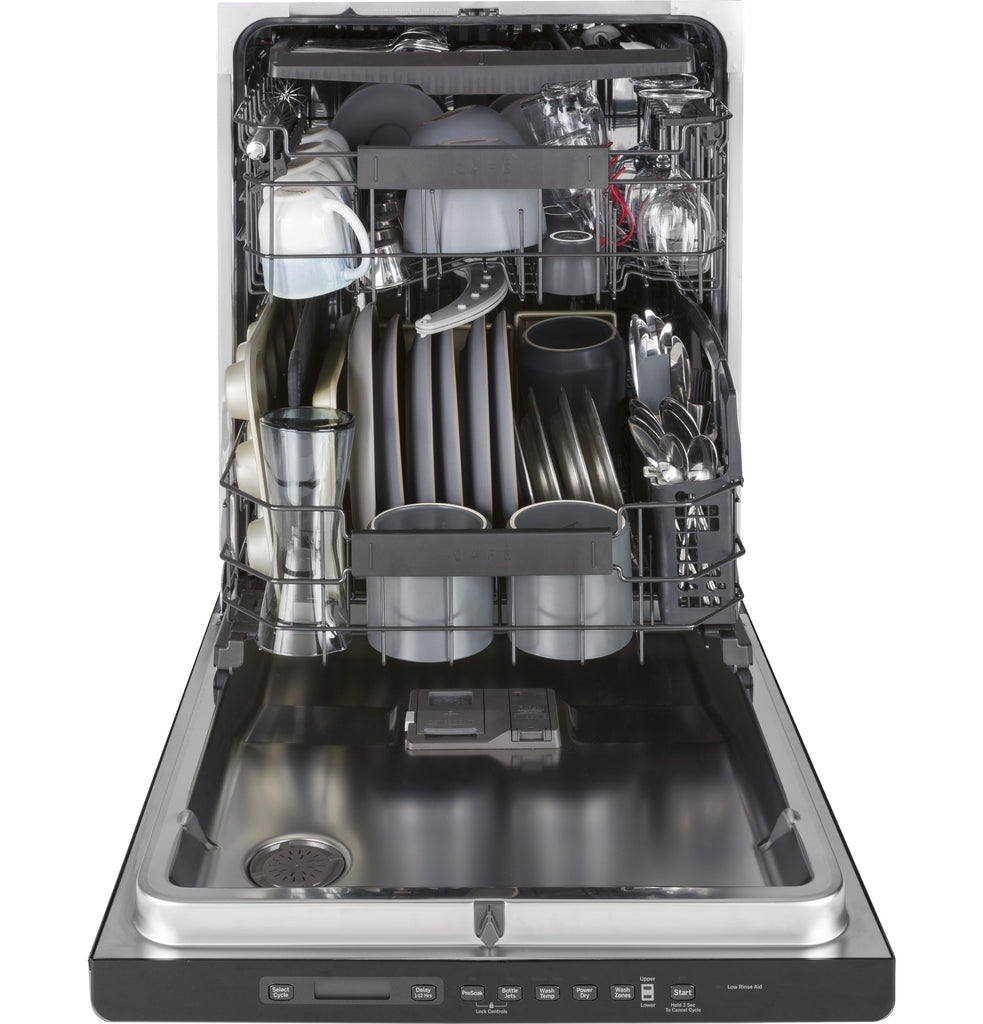 GE Café™ Series Stainless Interior Built-In Dishwasher with Hidden Controls