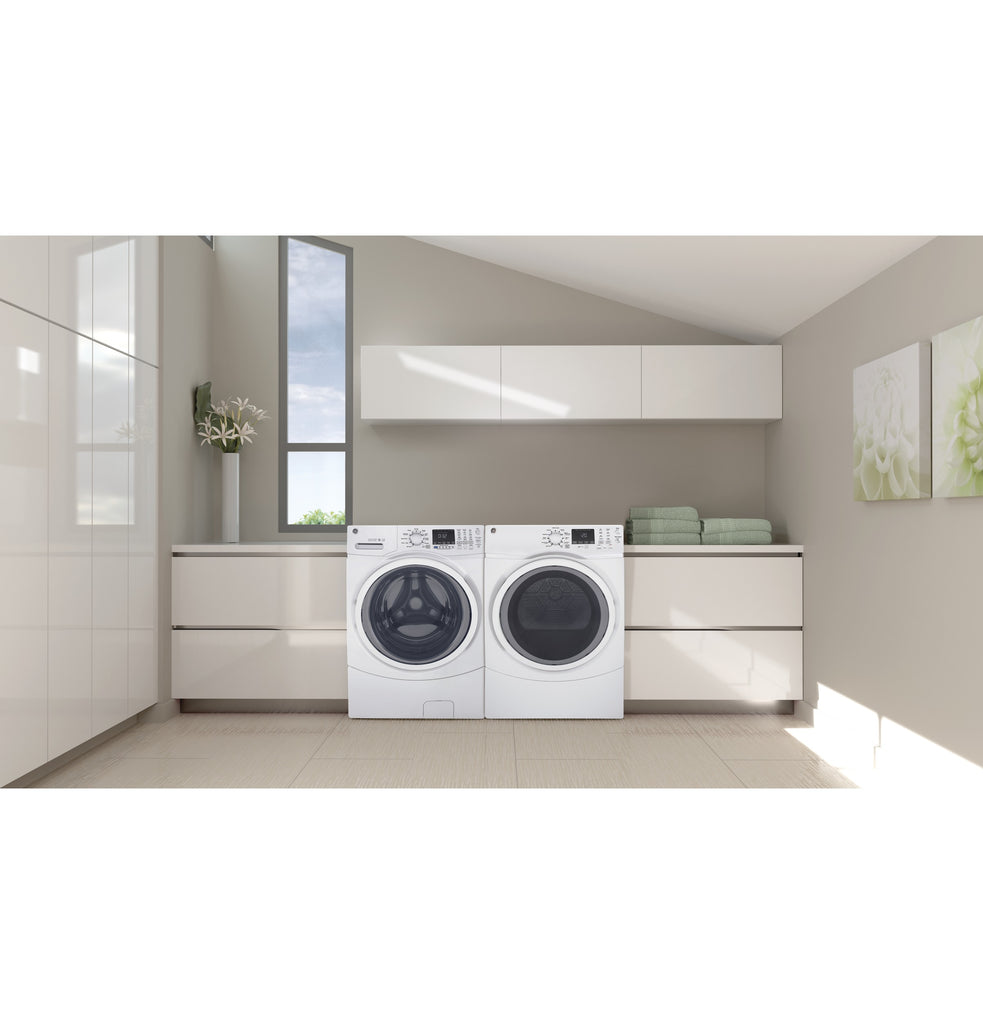 GE® 7.5 cu. ft. Capacity Front Load Electric Dryer with Steam