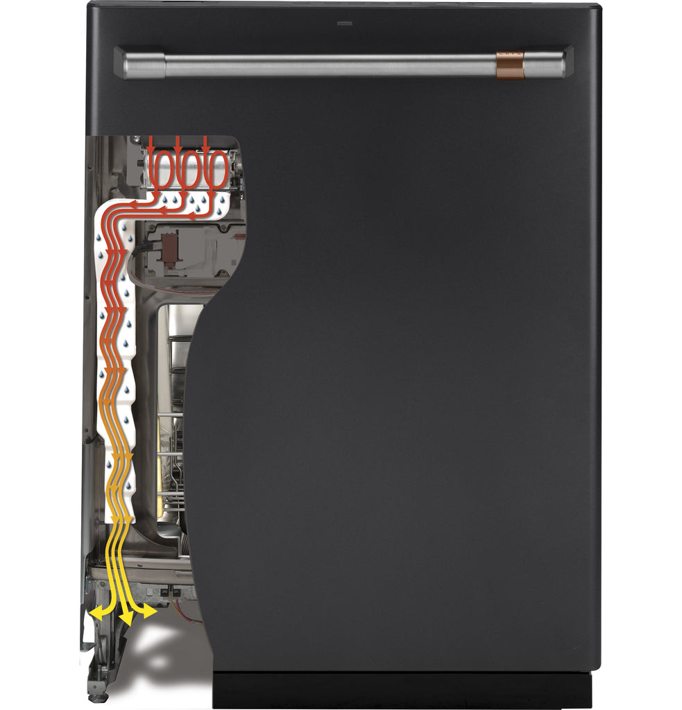 GE Café™ Series Stainless Interior Built-In Dishwasher with Hidden Controls