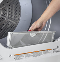 GE® 6.2 cu. ft. capacity aluminized alloy drum electric dryer
